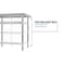 Bk Resources Work Table Stainless Steel Undershelf, Plastic feet 1.5" Riser 60"x18" SVTR-1860 - alternate 5
